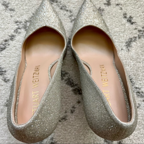 NWT Stuart Weitzman Anny Platino Glitter (refinished) - Picture 11 of 12